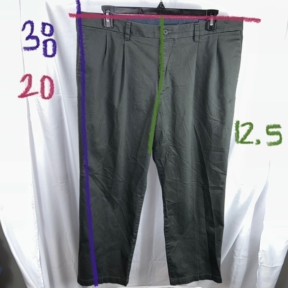 Dockers Pants Trousers Signature Khaki Flex Comfort Full Length Dress Pants - Picture 5 of 10